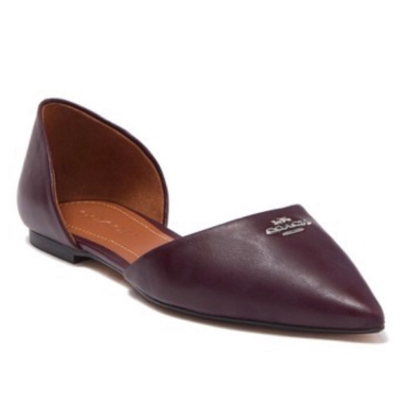 Coach Shoes - Coach Pointed Toe Leather Flat shoes
